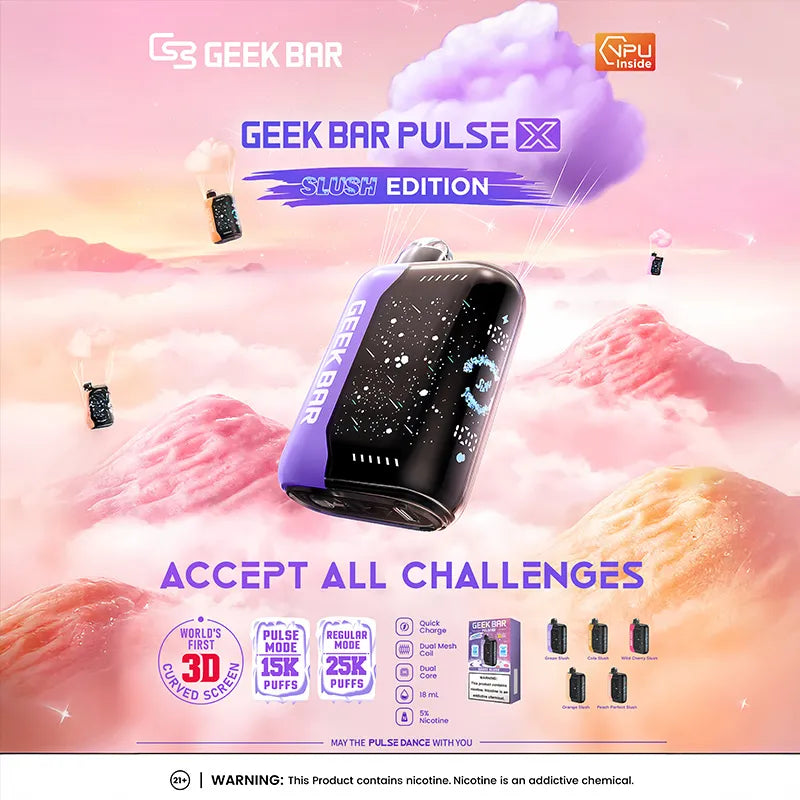 GEEK BAR PULSE X 25,000 PUFFS DISPOSABLE VAPE BOX OF 5