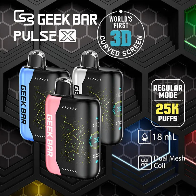 GEEK BAR PULSE X 25,000 PUFFS DISPOSABLE VAPE BOX OF 5