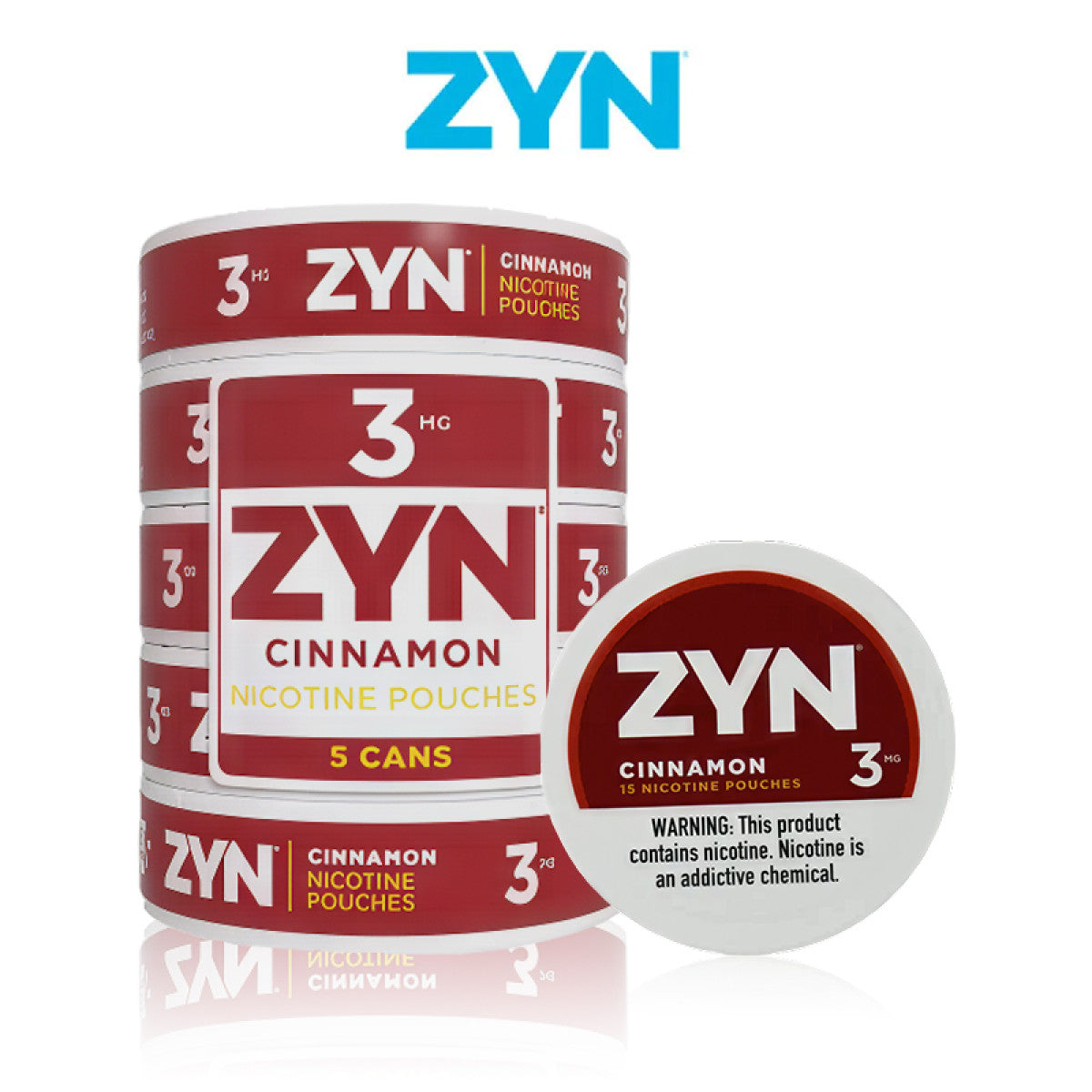 ZYN 3MG / 6MG NICOTINE POUCHES 15CT/5PK