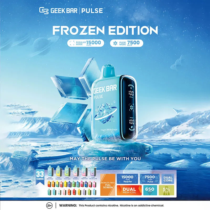 GEEK BAR PULSE 15,000 PUFFS DISPOSABLE VAPE BOX OF 5