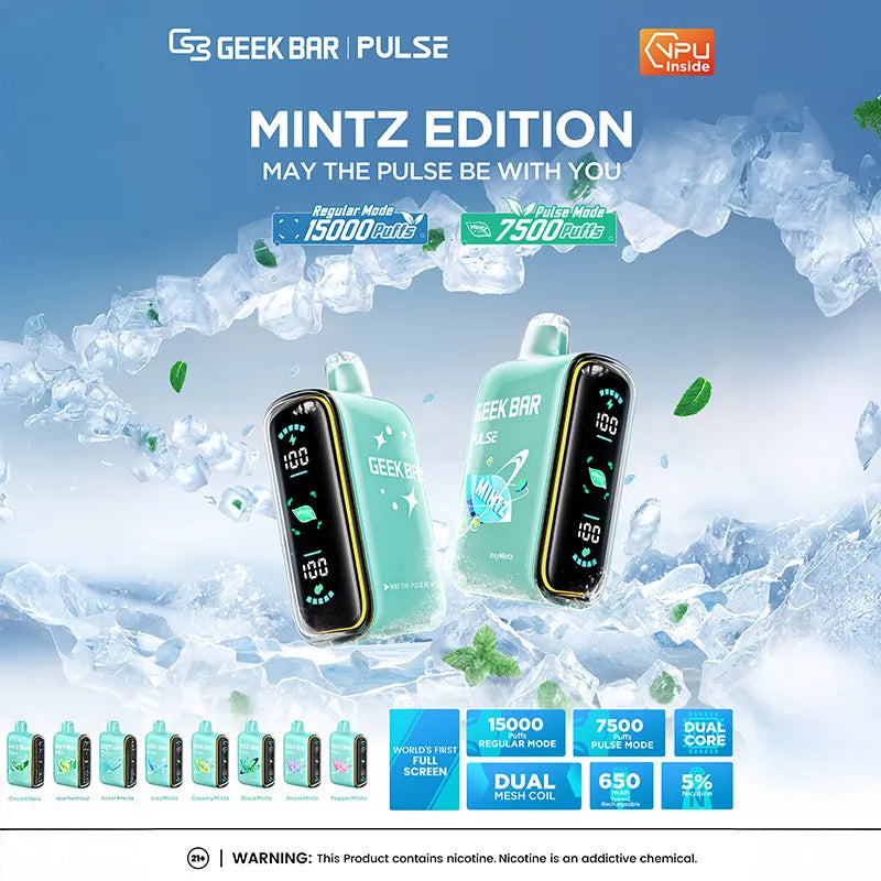 GEEK BAR PULSE 15,000 PUFFS DISPOSABLE VAPE BOX OF 5